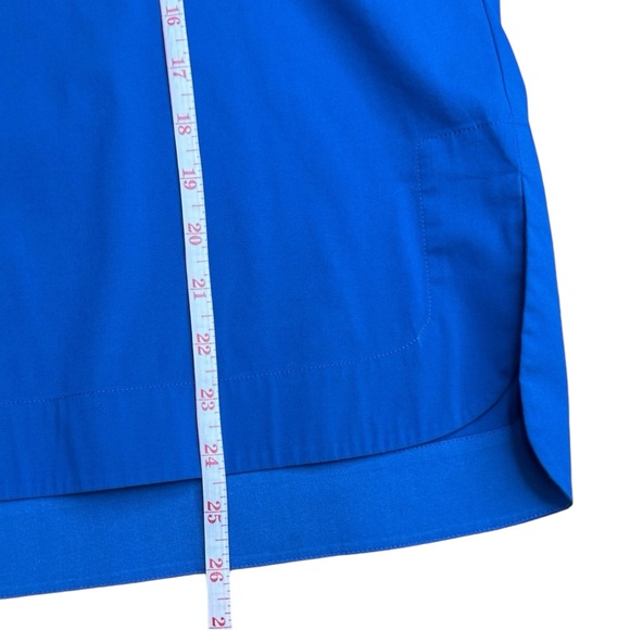 LAFAYETTE 148 NEW YORK Blue Split Neck Top Size S - Picture 8 of 8
